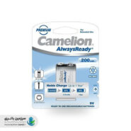 باتری کتابی قابل شارژ مدل NH-9V200ARBP1 ولتاژ 9 ولت ظرفیت 200 میلی‌آمپر کملیون Camelion