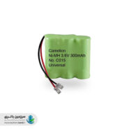 باتری تلفنی سوکت دار نیکل متال هیدرید مدل C015  ظرفیت 300 میلی آمپر ولتاژ 3.6 ولت کملیون Camelion