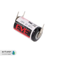 باتری لیتیومی 3.6 ولت 1200 میلی‌آمپر سایز 1/2AA مدل ER14250 PFR پایه‌دار ایو EVE