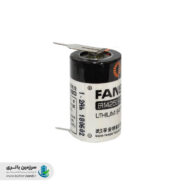 باتری لیتیومی سایز 1/2AA ولتاژ 3.6 ولت ظرفیت 1200 میلی‌آمپر پایه‌دار مدل ER14250H فانسو FANSO